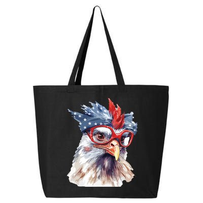 Chicken Farmer American Flag 4th Of July Men Women Kids USA 25L Jumbo Tote