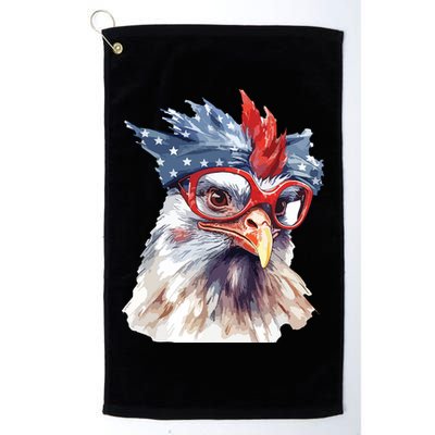 Chicken Farmer American Flag 4th Of July Men Women Kids USA Golf Towel