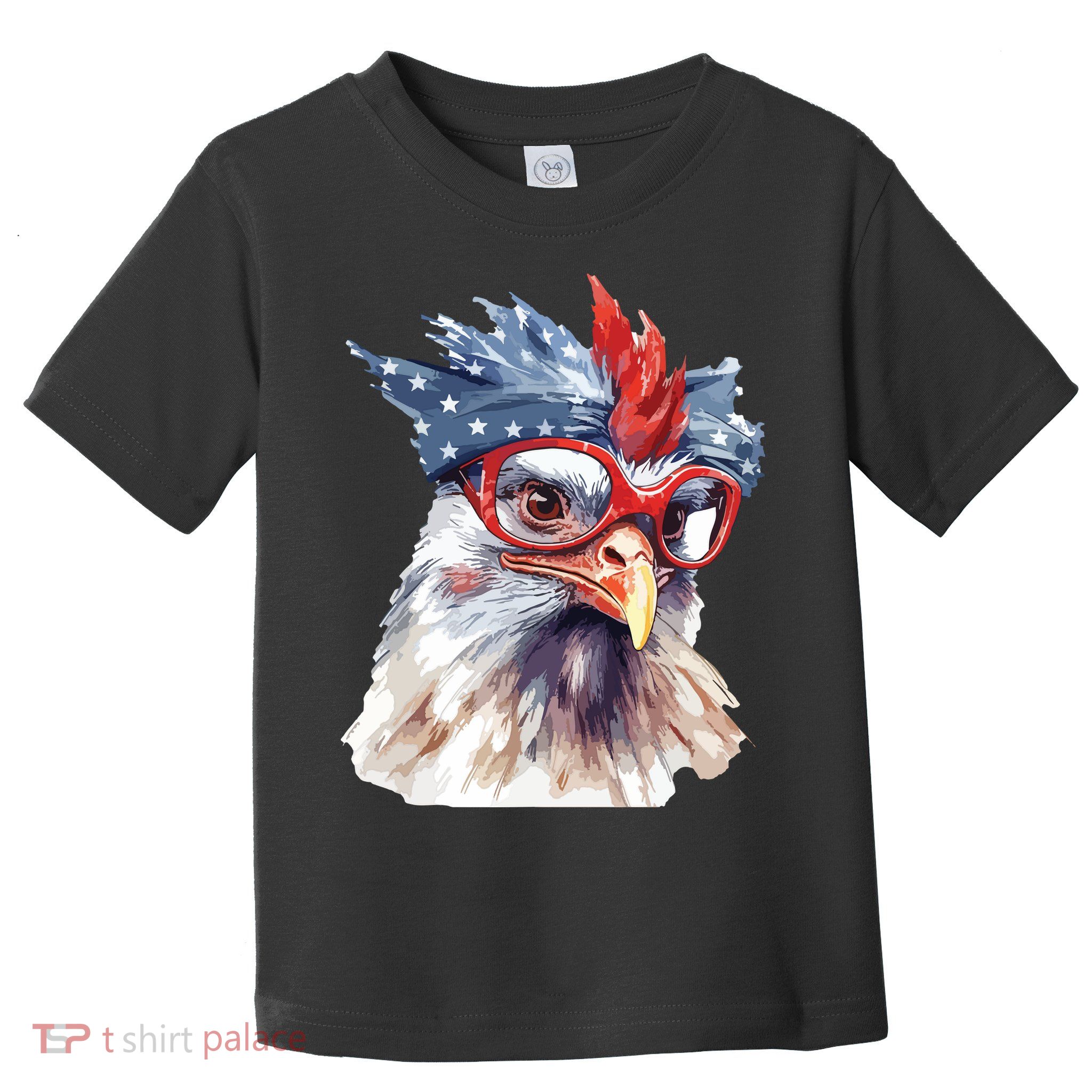 Chicken Farmer American Flag 4th Of July Men Women Kids USA Toddler T-Shirt