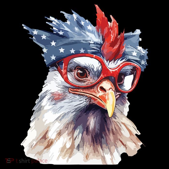 Chicken Farmer American Flag 4th Of July Men Women Kids USA Kids T-Shirt