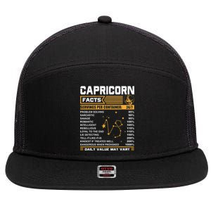 Capricorn Facts Astrology Quotes zodiac sign Birthday 7 Panel Mesh Trucker Snapback Hat