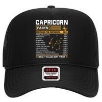 Capricorn Facts Astrology Quotes zodiac sign Birthday High Crown Mesh Back Trucker Hat