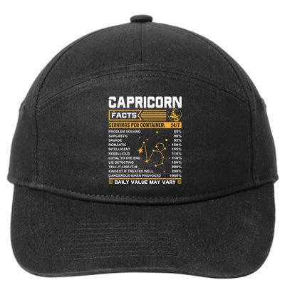 Capricorn Facts Astrology Quotes zodiac sign Birthday 7-Panel Snapback Hat