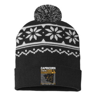 Capricorn Facts Astrology Quotes zodiac sign Birthday USA-Made Snowflake Beanie