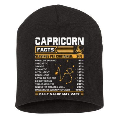 Capricorn Facts Astrology Quotes zodiac sign Birthday Short Acrylic Beanie