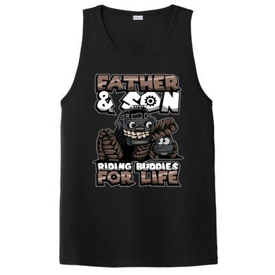 Cool Father And Son Monster Truck Riding Buddies For Life Gift PosiCharge Competitor Tank