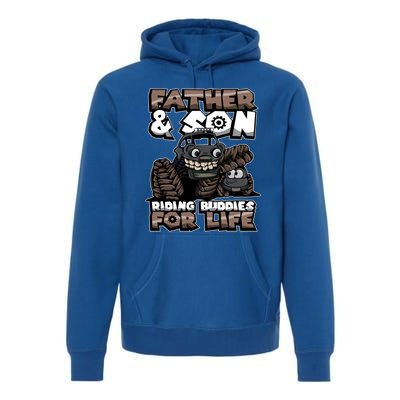 Cool Father And Son Monster Truck Riding Buddies For Life Gift Premium Hoodie