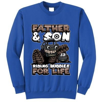 Cool Father And Son Monster Truck Riding Buddies For Life Gift Tall Sweatshirt