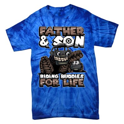 Cool Father And Son Monster Truck Riding Buddies For Life Gift Tie-Dye T-Shirt