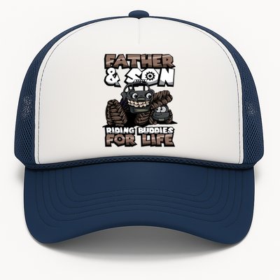 Cool Father And Son Monster Truck Riding Buddies For Life Gift Trucker Hat