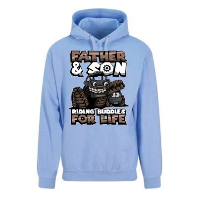 Cool Father And Son Monster Truck Riding Buddies For Life Gift Unisex Surf Hoodie