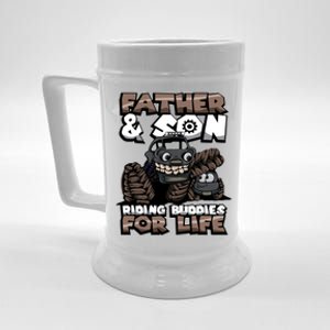 Cool Father And Son Monster Truck Riding Buddies For Life Gift Beer Stein