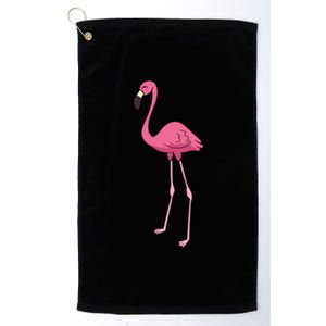 Cute Flamingo Bird Pink Flamingo Platinum Collection Golf Towel