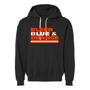 Chicago Football Bleed Blue & Orange Garment-Dyed Fleece Hoodie