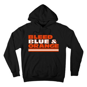 Chicago Football Bleed Blue & Orange Hoodie