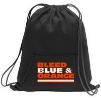 Chicago Football Bleed Blue & Orange Sweatshirt Cinch Pack Bag