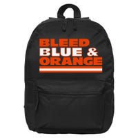 Chicago Football Bleed Blue & Orange 16 in Basic Backpack