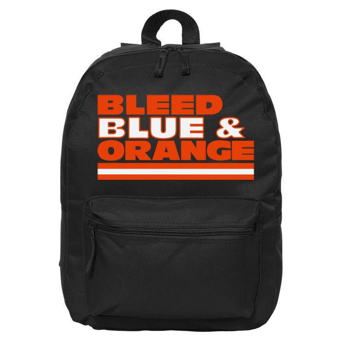 Chicago Football Bleed Blue & Orange 16 in Basic Backpack