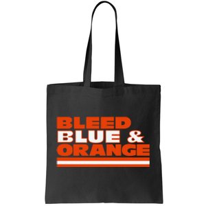 Chicago Football Bleed Blue & Orange Tote Bag