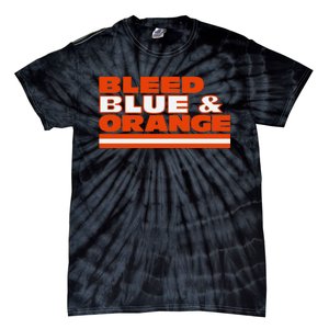 Chicago Football Bleed Blue & Orange Tie-Dye T-Shirt