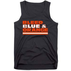 Chicago Football Bleed Blue & Orange Tank Top