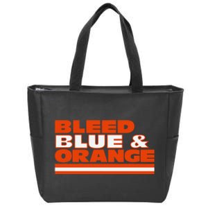 Chicago Football Bleed Blue & Orange Zip Tote Bag