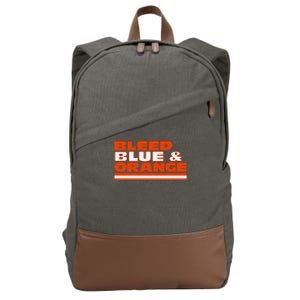 Chicago Football Bleed Blue & Orange Cotton Canvas Backpack