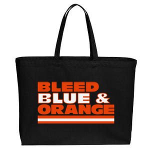 Chicago Football Bleed Blue & Orange Cotton Canvas Jumbo Tote