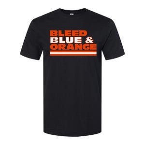 Chicago Football Bleed Blue & Orange Softstyle CVC T-Shirt