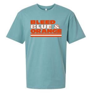 Chicago Football Bleed Blue & Orange Sueded Cloud Jersey T-Shirt