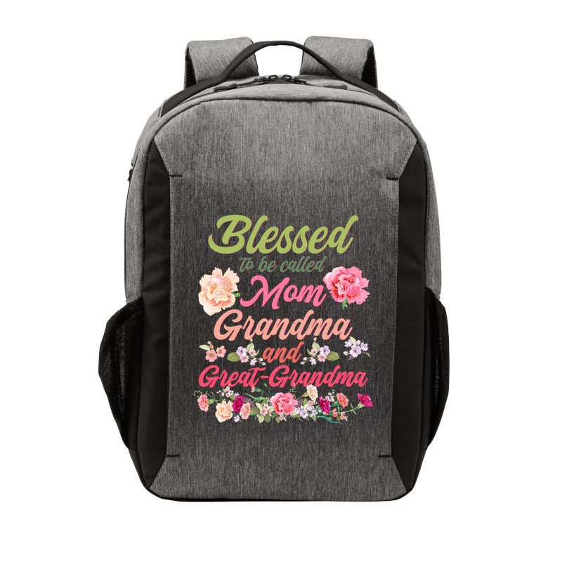 Cute Flower Blessed To Be Called Mom Grandma And Great Grandma Vector Backpack