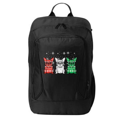 Christmas French Bulldogs Xmas Frenchie Dog Funny Funny City Backpack