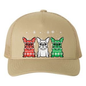 Christmas French Bulldogs Xmas Frenchie Dog Funny Funny Yupoong Adult 5-Panel Trucker Hat