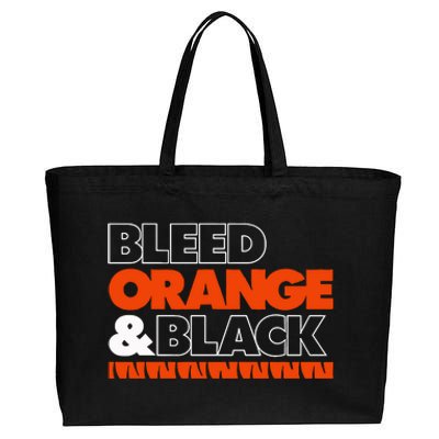 Cincinnati Football Bleed Orange & Black Cotton Canvas Jumbo Tote