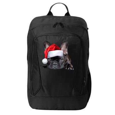 Cute French Bulldog Santa Hat Frenchie Image Christmas Gift City Backpack