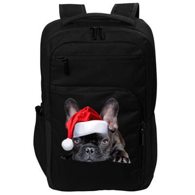 Cute French Bulldog Santa Hat Frenchie Image Christmas Gift Impact Tech Backpack