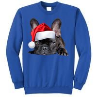 Cute French Bulldog Santa Hat Frenchie Image Christmas Gift Sweatshirt