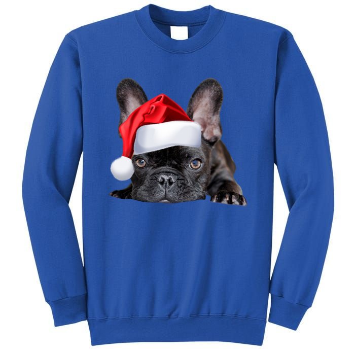 Cute French Bulldog Santa Hat Frenchie Image Christmas Gift Sweatshirt