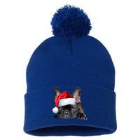 Cute French Bulldog Santa Hat Frenchie Image Christmas Gift Pom Pom 12in Knit Beanie