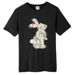 Cute Floral Bunny Rabbit Funny Easter Day Tall Fusion ChromaSoft Performance T-Shirt