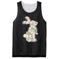 Cute Floral Bunny Rabbit Funny Easter Day Mesh Reversible Basketball Jersey Tank