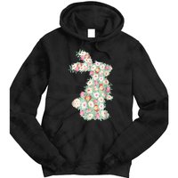 Cute Floral Bunny Rabbit Funny Easter Day Tie Dye Hoodie