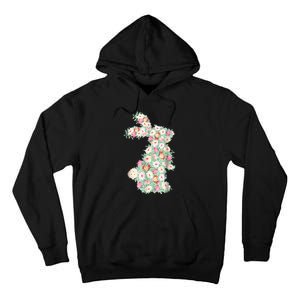 Cute Floral Bunny Rabbit Funny Easter Day Tall Hoodie