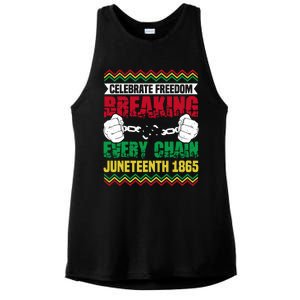 Celebrate Freedom Breaking Every Chain African Juneteenth Cute Gift Ladies PosiCharge Tri-Blend Wicking Tank