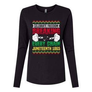 Celebrate Freedom Breaking Every Chain African Juneteenth Cute Gift Womens Cotton Relaxed Long Sleeve T-Shirt