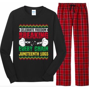 Celebrate Freedom Breaking Every Chain African Juneteenth Cute Gift Long Sleeve Pajama Set