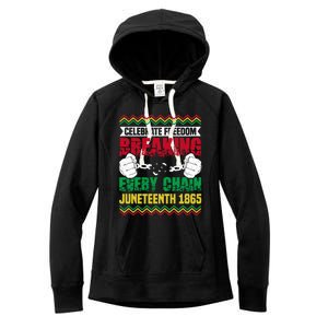 Celebrate Freedom Breaking Every Chain African Juneteenth Cute Gift Women's Fleece Hoodie