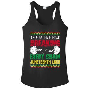 Celebrate Freedom Breaking Every Chain African Juneteenth Cute Gift Ladies PosiCharge Competitor Racerback Tank