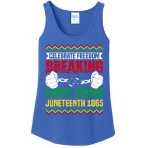 Celebrate Freedom Breaking Every Chain African Juneteenth Cute Gift Ladies Essential Tank