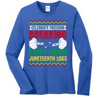 Celebrate Freedom Breaking Every Chain African Juneteenth Cute Gift Ladies Long Sleeve Shirt